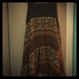 Black handkerchief skirt.